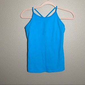 Beyond Yoga Blue Cross Back Top Size small